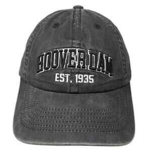 Hoover Dam Est. 1935 Slideback Baseball Cap Gray One Size Embroidered Elidan